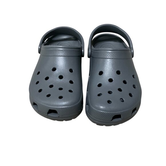 Classic Crocs Gray Unisex Clogs W/ Adjustable Back Strap Lightweight Water-Resis - Picture 4 of 10